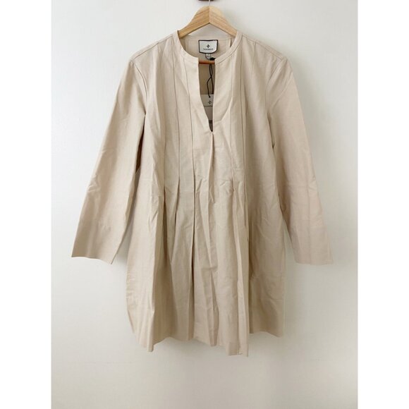 NWT Tuckernuck Stone Luella Pleated Dress Beige - Picture 1 of 10